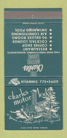 Matchbook Cover - Charles Motor Lodge Hyannis MA 30 Strike