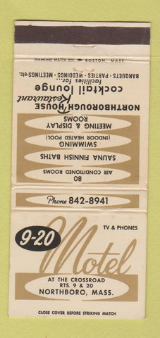Matchbook Cover - 9-20 Motel Northboro MA WEAR 30 Strike