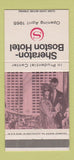 Matchbook Cover - Sheraton Boston Hotel 1965 MA 30 Strike