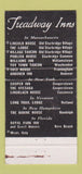 Matchbook Cover - Treadway Inns Williamstown MA WORN 30 Strike