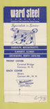 Matchbook Cover - Ward Steel Company Randolph MA Elmhurst IL 30 Strike