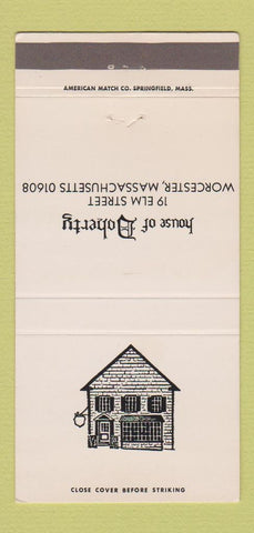 Matchbook Cover - House of Doherty Worcester MA 30 Strike