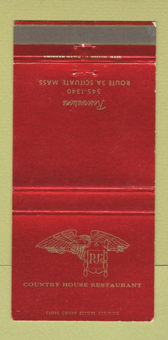 Matchbook Cover - Country House Restaurant Scituate MA 30 Strike