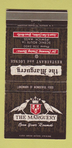 Matchbook Cover - The Marguery Restaurant Ipswich MA 30 Strike