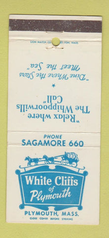 Matchbook Cover - White Cliffs of Plymouth MA 30 Strike