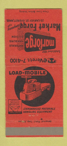Matchbook Cover - Marforge Market Forge Everett MA CREASES 30 Strike