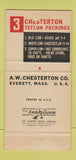 Matchbook Cover - MecChesterton Mechanical Packings Everett MA 30 Strike