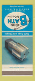 Matchbook Cover - John Bath Bath Taps Gages Worcester MA 30 Strike