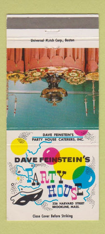 Matchbook Cover - Dave Feinstein's Party House Brookline MA 30 Strike