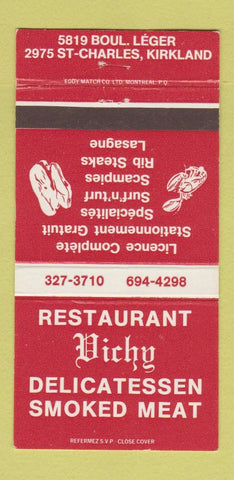 Matchbook Cover - Restaurant Vicky Deli Smoked Meat Kirkland QC? 30 Strike
