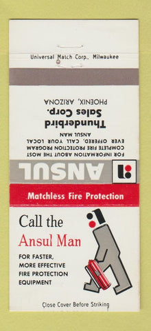 Matchbook Cover - Ansul Fire Fighting Equipment Phoenix AZ 30 Strike