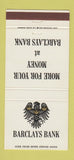 Matchbook Cover - Barclays Bank 30 Strike