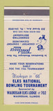 Matchbook Cover - Travel Lodge Motel Elks Club Waukegan IL 1966 WEAR 30 Strike