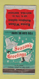 Matchbook Cover Royse Wilson Westinghouse Appliances Mayfield KY WEAR 30 Strike