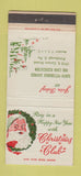 Matchbook Cover - Christmas Club Pittsburgh PA Bank WEAR 30 Strike