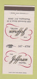 Matchbook Cover - Jefferson Hotel Washington DC 30 Strike