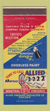 Matchbook Cover - Allied Finishing Chicago IL 30 Strike