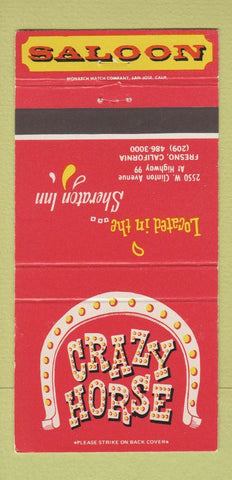 Matchbook Cover - Crazy Horse Saloon Freson CA 30 Strike