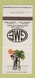 Matchbook Cover - Georges Motor Express Trucking Hollywood FL 30 Strike