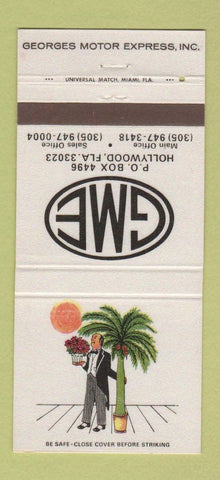 Matchbook Cover - Georges Motor Express Trucking Hollywood FL 30 Strike