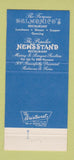 Matchbook Cover - Delmonico Hotel New York City 30 Strike