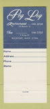 Matchbook Cover - Peg Leg Restaurant Rockport MA 30 Strike