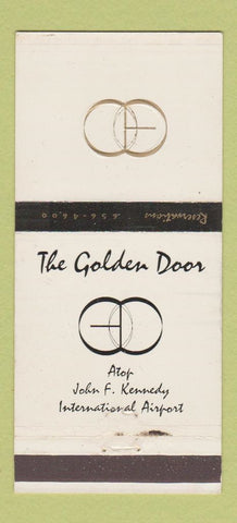Matchbook Cover - The Golden Door JFK Airport New York City 30 Strike