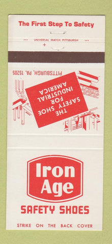 Matchbook Cover - Iron Age Safety Shoes Pittsburgh PA 30 Strike
