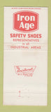 Matchbook Cover - Iron Age Safety Shoes Pittsburgh PA 30 Strike