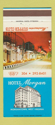 Matchbook Cover - Hotel Morgan Morgantown WV 30 Strike