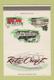 Matchbook Cover - Ritz Craft Trailer Homes Argos IN 40 Strike