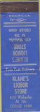 Matchbook Cover - Klane's Liquor Store St Paul MN? WEAR