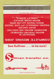 Matchbook Cover - Sullivan Transfer Trucking Dallas Fort Worth TX 40 Strike