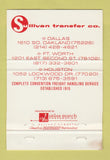 Matchbook Cover - Sullivan Transfer Trucking Dallas Fort Worth TX 40 Strike
