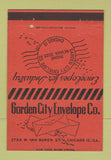 Matchbook Cover - Garden City Envelope Company Chicago IL 40 Strike