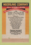 Matchbook Cover - Moorlane Fittings Tubes WEAR 40 Strike