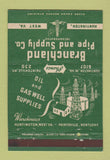 Matchbook Cover - Branchland Pipe Supply Huntington WV WEAR 40 Strike