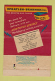 Matchbook Cover Spratlen Brannan Sand Gravel Concrete Denver Colorado 40 Strike