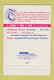 Matchbook Cover - Hay and Peabody Ambulance Portland ME lighthouse 40 Strike
