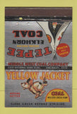 Matchbook Cover - Yellow Jacket Tepee Coal Cincinnati OH 40 Strike