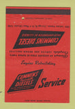 Matchbook Cover - Cummins Diesels Chicago IL 40 Strike