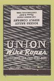 Matchbook Cover - Union Wire Rope Rogers Bailey Chattanooga TN 40 Strike