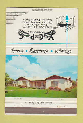 Matchbook Cover - Yakima Cement Products Blocks WA 40 Strike