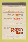 Matchbook Cover - The New Ranch House Bloomington MN 40 Strike