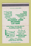 Matchbook Cover - Rapid City Production Credit SD 40 Strike