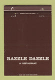 Matchbook Cover - Razzle Dazzle Restaurant Santa Monica CA CREASED 40 Strike