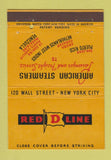 Matchbook Cover - Red Line D Steamers Freight Cruise NYC 40 Strike
