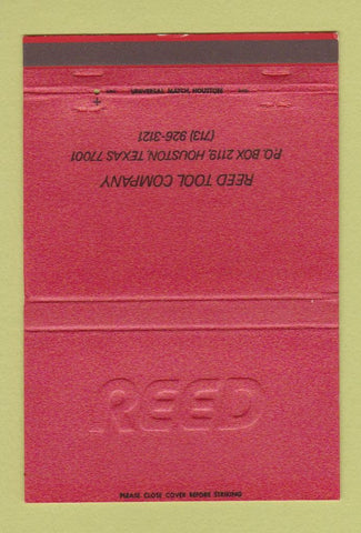 Matchbook Cover - Reed Tool Company Houston TX WEAR 40 Strike