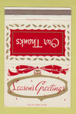 Matchbook Cover - Republic National Bank Dallas TX Christmas #1 40 Strike