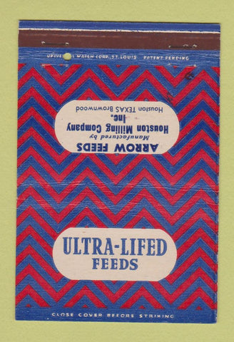 Matchbook Cover - Ultra Lifed Feeds Arrow Houston TX 40 Strike